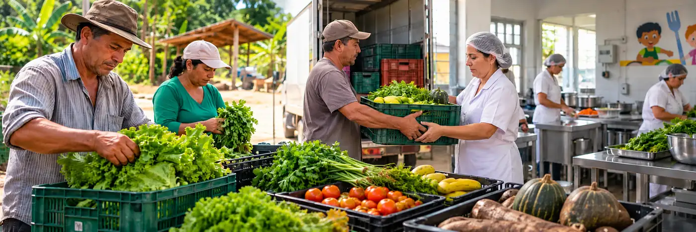 Agricultores familiares fornecem alimentos para mercado institucional em Rondônia Agricultura familiar nas compras públicas em Rondônia