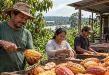 Prospera Amazônia prevê até R$ 25 milhões para território de Ji-Paraná Prospera Amazônia em Rondônia com produtor de cacau em atividade de sociobioeconomia no território de Ji-Paraná