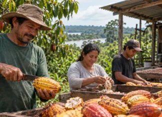 Prospera Amazônia prevê até R$ 25 milhões para território de Ji-Paraná Prospera Amazônia em Rondônia com produtor de cacau em atividade de sociobioeconomia no território de Ji-Paraná