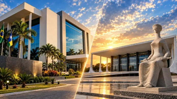 STF afasta prescrição na Operação Dominó em Rondônia Composição institucional de Rondônia e do Supremo Tribunal Federal ilustra decisão do STF na Operação Dominó