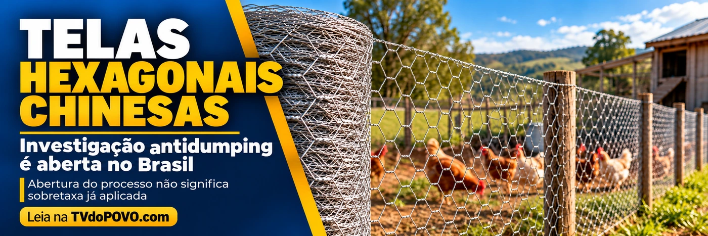 Telas hexagonais chinesas entram em investigação antidumping Telas hexagonais chinesas em investigação antidumping no Brasil