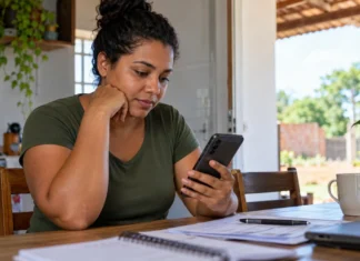 Lote complementar do abono salarial destina R$ 9,8 milhões a Rondônia Trabalhadora consulta informações sobre o abono salarial Rondônia em celular, em cena ilustrativa relacionada ao lote complementar de outubro de 2026.