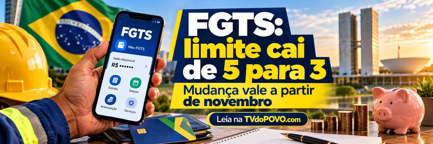 Antecipação do FGTS terá limite reduzido de cinco para três saques anuais em novembro