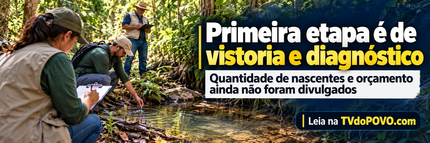 Faixa editorial sobre vistoria e diagnóstico na bacia do rio D’Alencourt