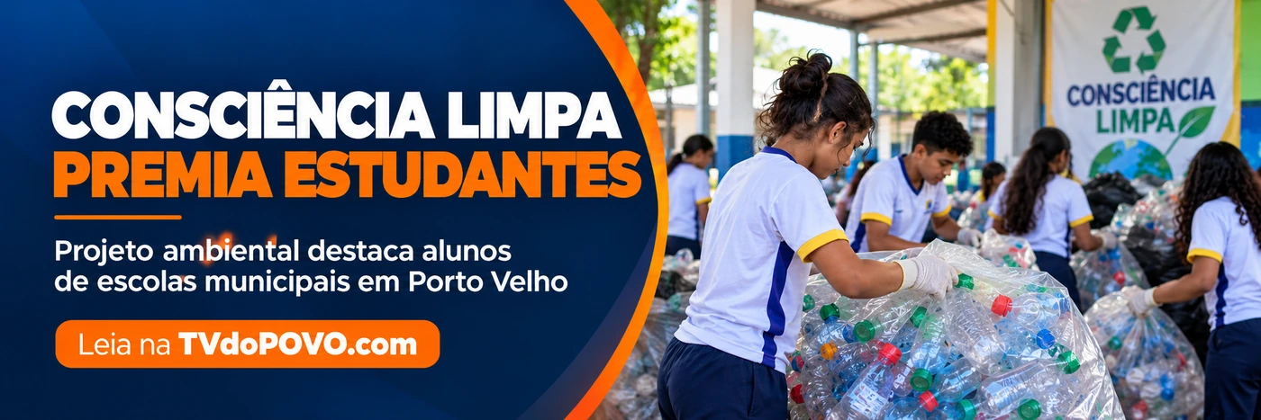 Faixa editorial da TVdoPOVO sobre o Consciência Limpa e estudantes premiados em Porto Velho