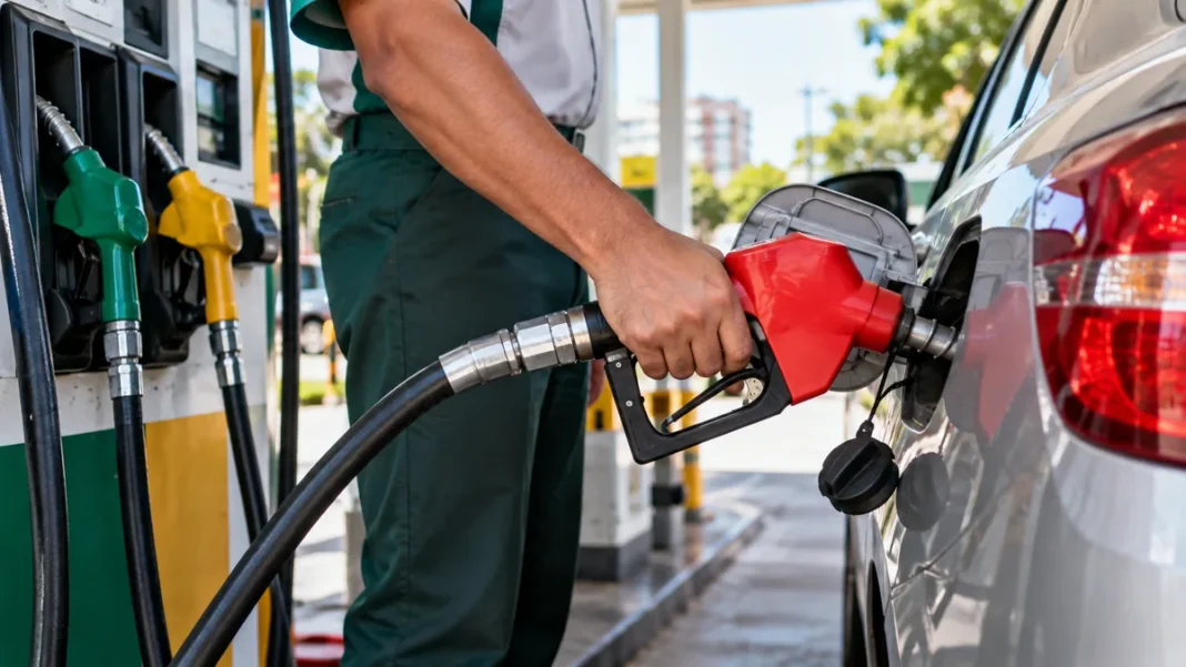 Desoneração da gasolina é ilustrada por abastecimento de veículo em posto de combustíveis
