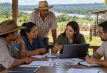 Organizações de Rondônia têm até 21 de outubro para concorrer a recursos do MDA Agricultores familiares e representantes comunitários participam de reunião rural ilustrativa sobre o edital do MDA para projetos na Região Norte.