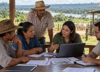 Organizações de Rondônia têm até 21 de outubro para concorrer a recursos do MDA Agricultores familiares e representantes comunitários participam de reunião rural ilustrativa sobre o edital do MDA para projetos na Região Norte.