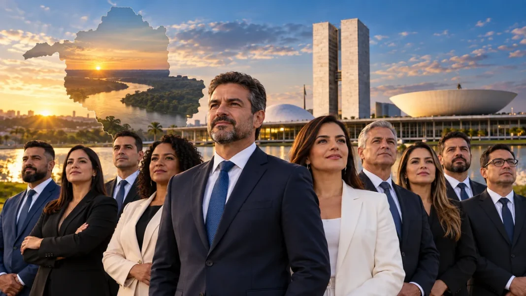 Composição editorial sobre eleitos por Rondônia para o Senado e a Câmara dos Deputados em 2026