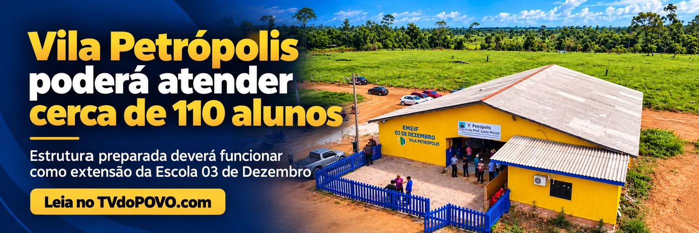 Faixa editorial sobre estrutura preparada para atender cerca de 110 alunos em Vila Petrópolis