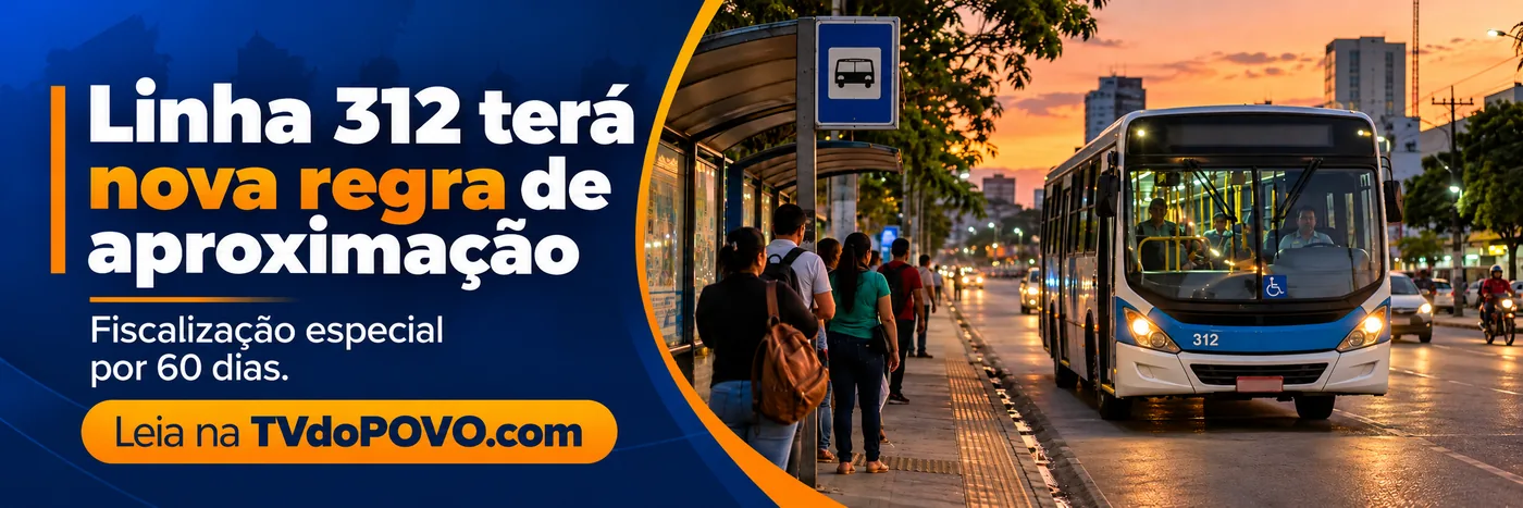 Faixa editorial sobre nova regra de aproximação da Linha 312 e fiscalização especial em Porto Velho
