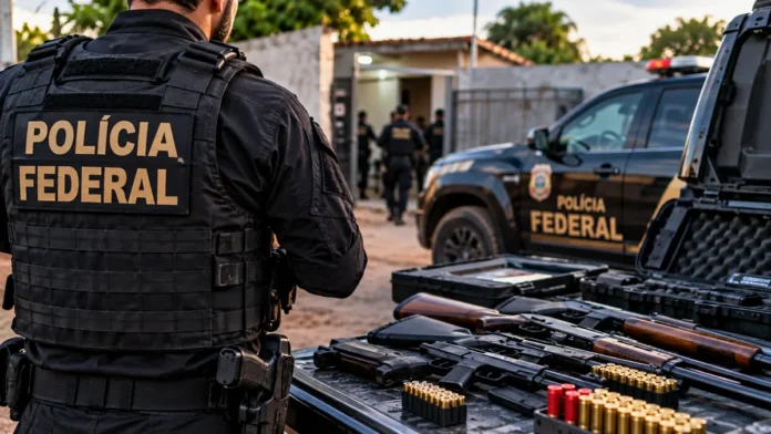 Operação Ascensão da Polícia Federal com apreensão de armas em Rondônia