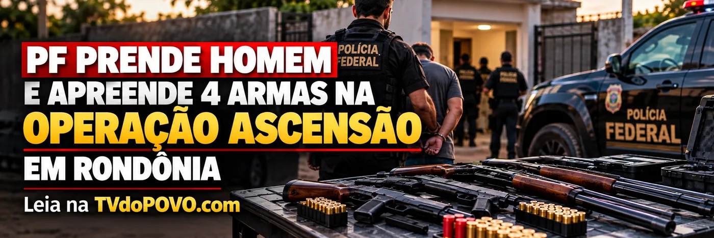 Operação Ascensão da Polícia Federal em Rondônia Operação Ascensão da Polícia Federal com apreensão de armas em Rondônia