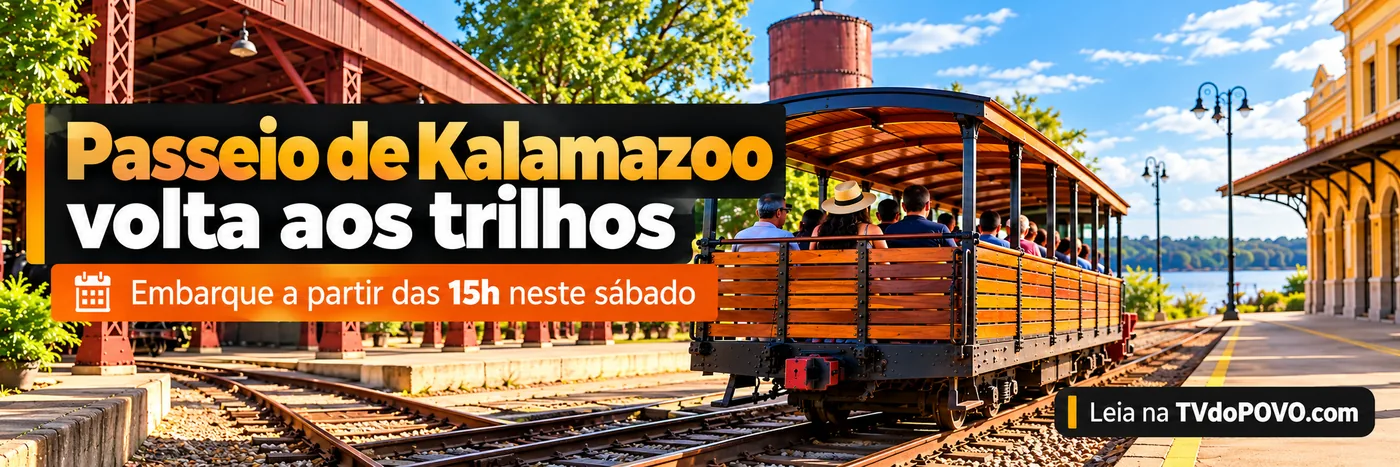 Passeio de Kalamazoo volta aos trilhos em Porto Velho Passeio de Kalamazoo retorna aos trilhos históricos de Porto Velho