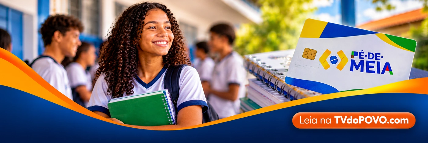 Faixa editorial da TVdoPOVO sobre o Pé-de-Meia em Rondônia e estudantes atendidos pela iniciativa federal