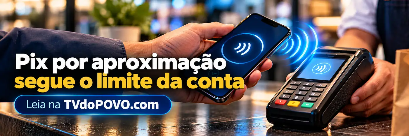 Faixa editorial sobre Pix por aproximação e limite disponível na conta