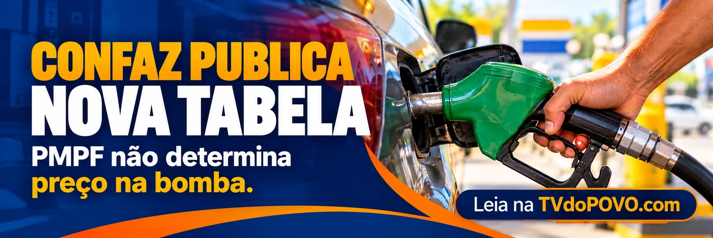 Confaz publica nova tabela fiscal de combustíveis para novembro PMPF dos combustíveis em Rondônia: imagem editorial mostra o abastecimento de um veículo e informa que a tabela do Confaz não fixa preços nos postos.