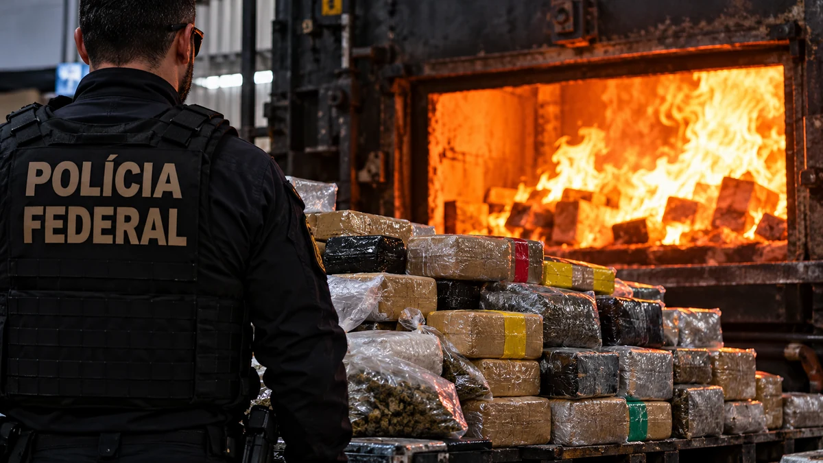 Polícia Federal incinera 1.314 kg de drogas em Ji-Paraná