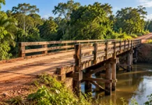 TCE-RO cobra comprovação de avanços na substituição de pontes de madeira Pontes de madeira em rodovias de Rondônia em composição editorial sobre o monitoramento do TCE-RO e do DER-RO