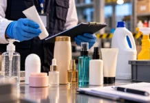 Anvisa proíbe gel íntimo falsificado, antitranspirante e saneantes Fiscalização ilustrativa de cosméticos e saneantes relacionada a produtos proibidos pela Anvisa