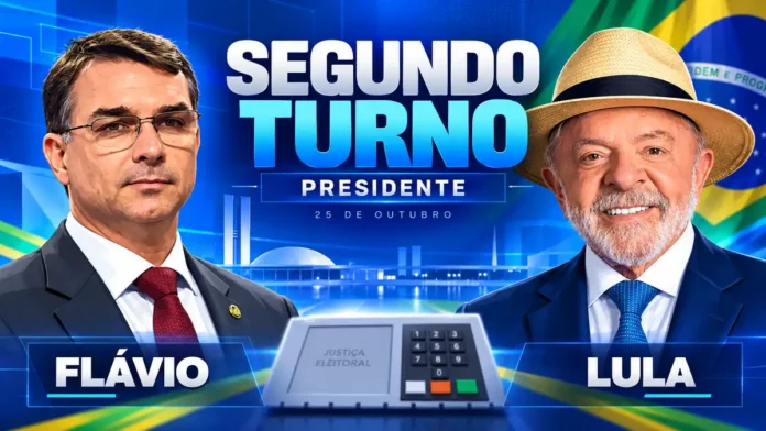 Resultado presidencial em Rondônia e segundo turno de 2026 Flávio Bolsonaro e Lula em arte sobre o resultado presidencial em Rondônia e o segundo turno de 2026