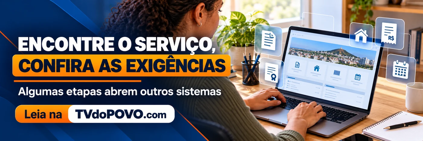Faixa informativa orienta usuários do SEMEC Digital a localizar serviços tributários e conferir exigências de acesso