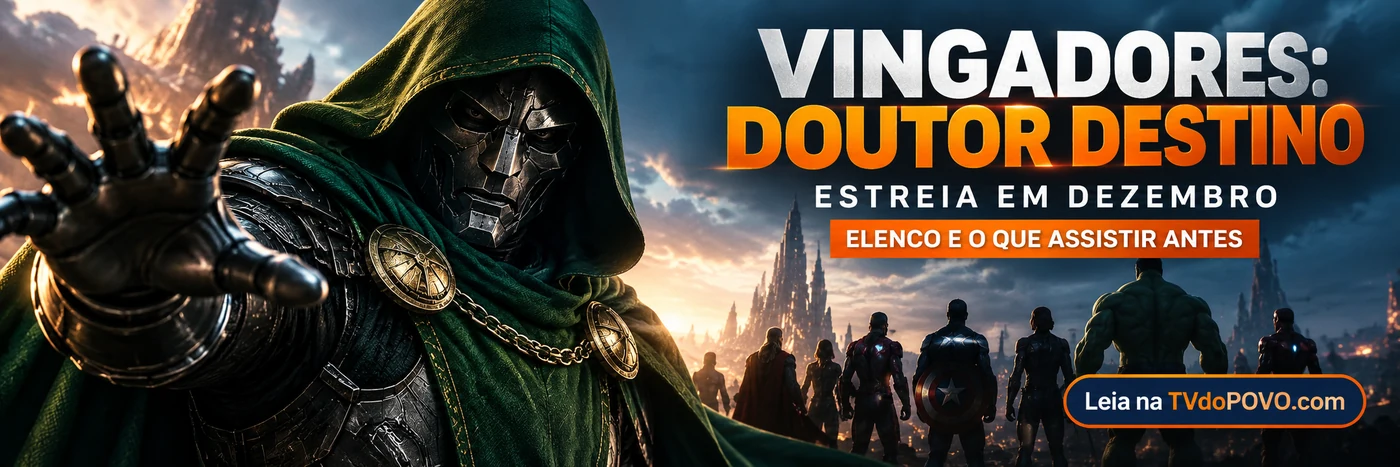 Faixa editorial sobre Vingadores: Doutor Destino, estreia em dezembro, elenco e guia do que assistir antes