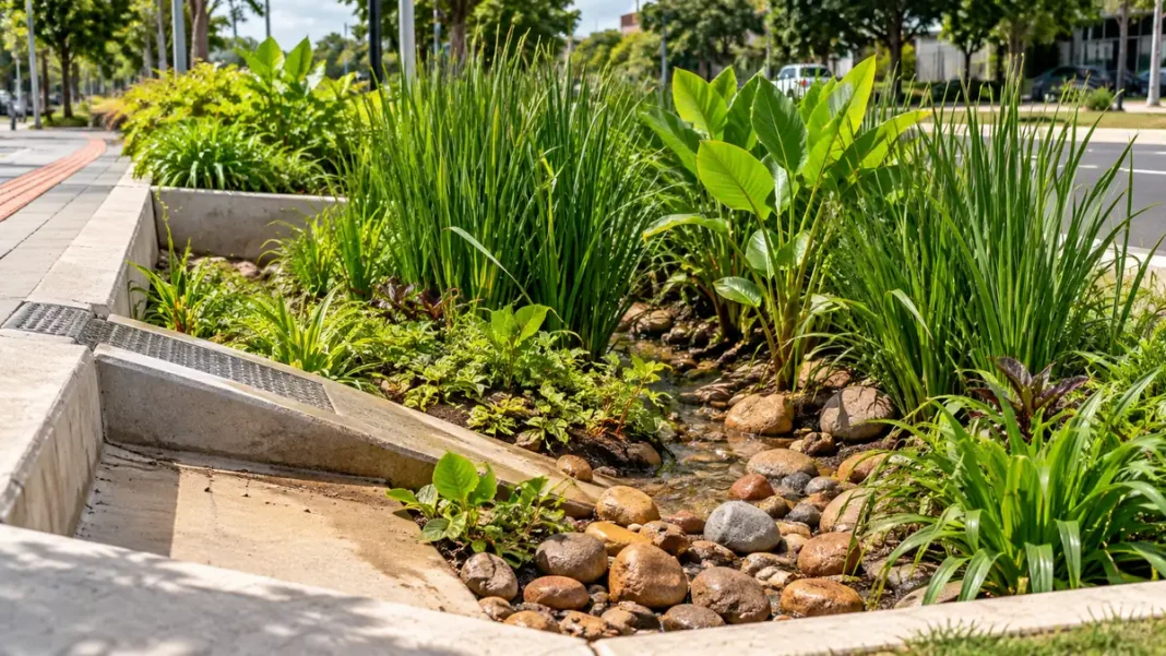 Porto Velho inicia limpeza de jardins de chuva e retira 2 mil litros de resíduos