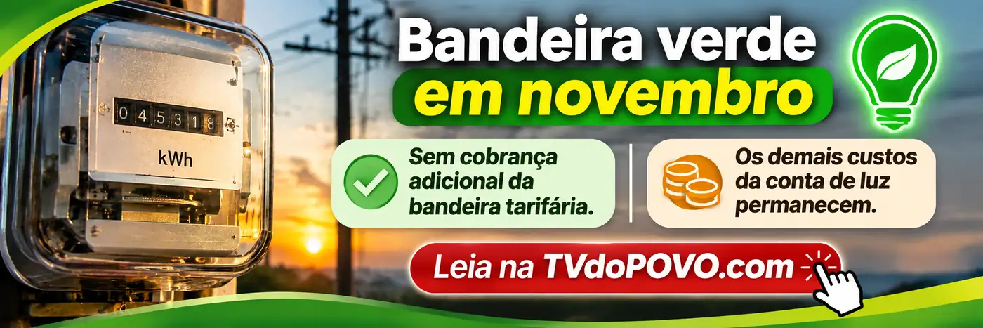 Faixa editorial sobre bandeira verde em novembro de 2026; sem adicional da bandeira, mas demais custos da conta permanecem.