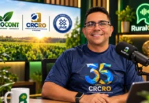 RuralCast mostra ações sociais do CRCRO com Victor Morelly Victor Morelly em composição ilustrativa de entrevista do RuralCast sobre ações sociais do CRCRO, no contexto do Agro&Cont 2026 em Cacoal.